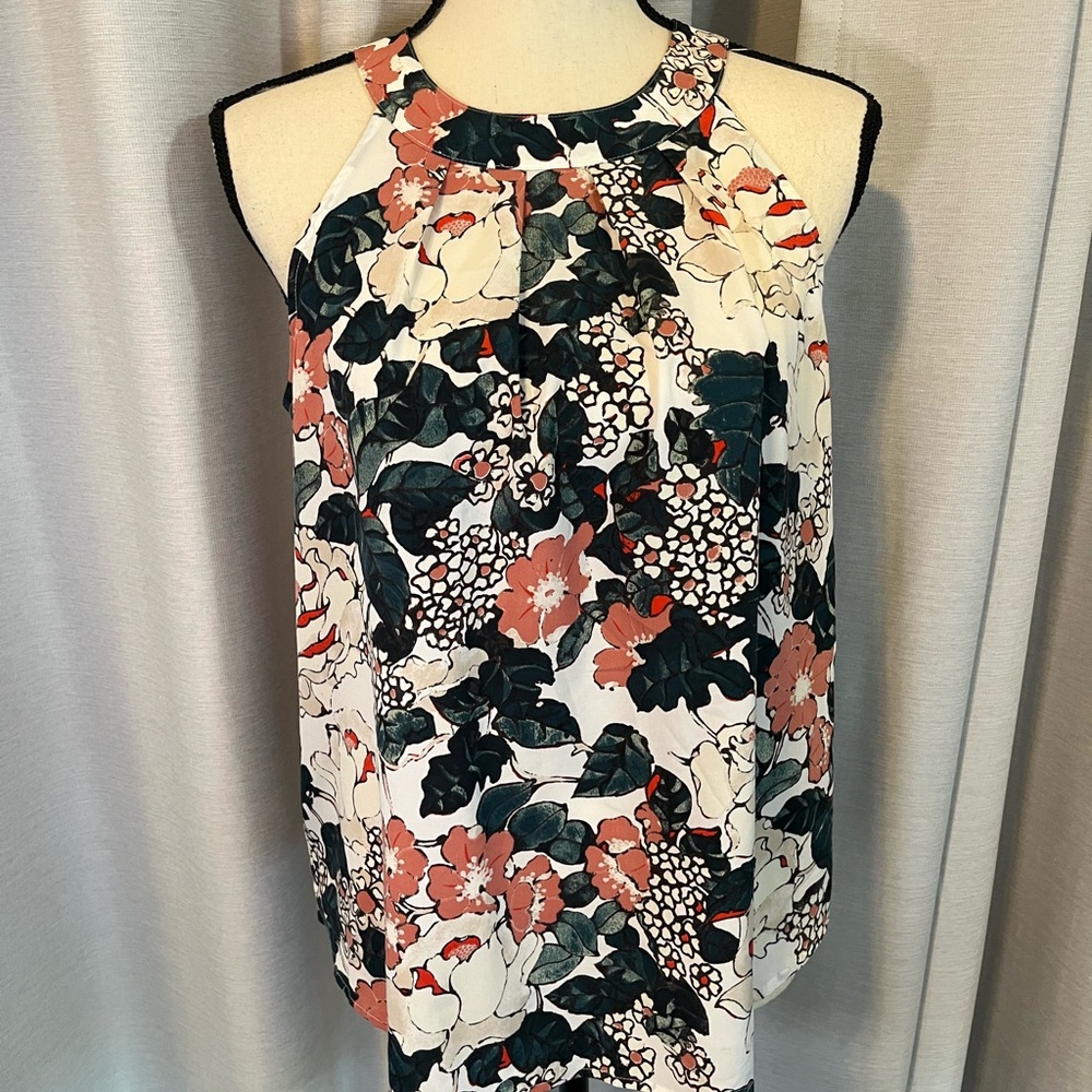 NWOT LOFT Multicolor Floral Halter Blouse